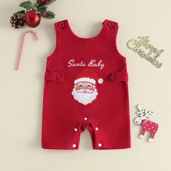 Santa Embroidery Baby Romper 1