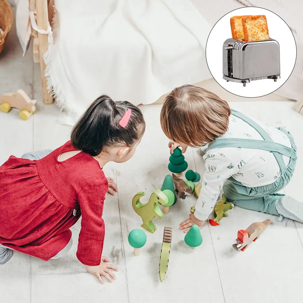 

Миниатюрная хлебопечка из сплава, маленький аксессуар для дома, компактный декор для кухни, реалистичное украшение для игровых сцен, мини-хлебопечка