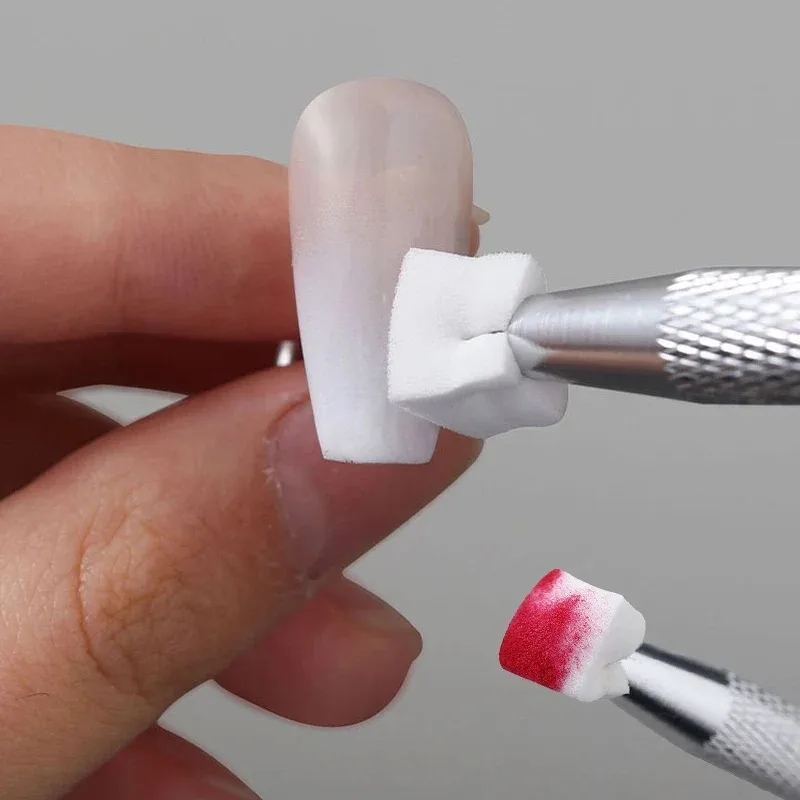 Ombre Gradient Nail Sponge Tool Set, Sponge Holder Pen & Refill Sponges for Gel Polish Blending