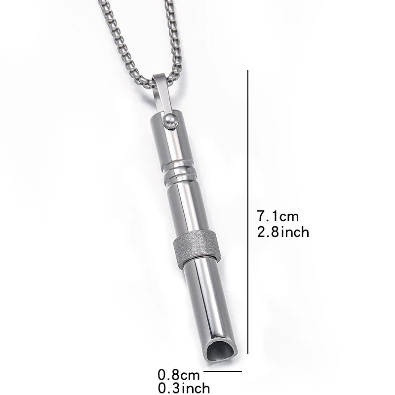 Fashion personality simulation whistle model pendant necklace men and women trend hip-hop collarbone chain couple jewelry