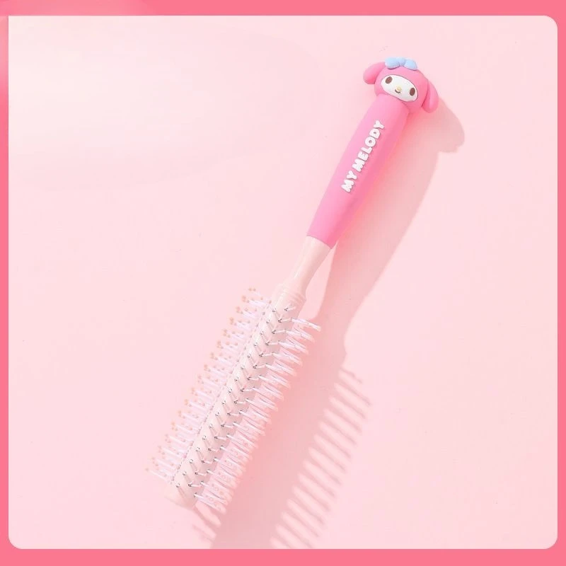 

Kawaii Cinnamoroll Kuromi My Melody Sanrio Student Cartoon Cute Curly Hair Comb Ladies Roller Comb Birthday Gift for Kids