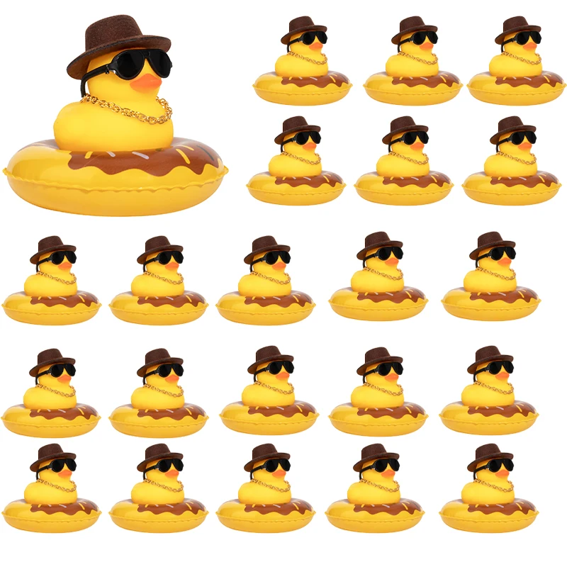 10-100pcs   Rubber Ducks Dashboard Decorations Bath Pool Toys Birthday Gifts Party Favors