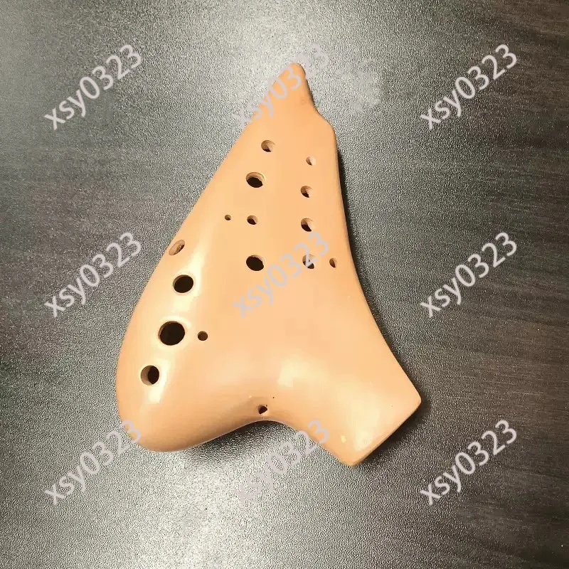 Picture 5: Double Tube Clay Ocarina Alto AC Tone Purple Sand Wind Instrument for Adult Beginner Performance