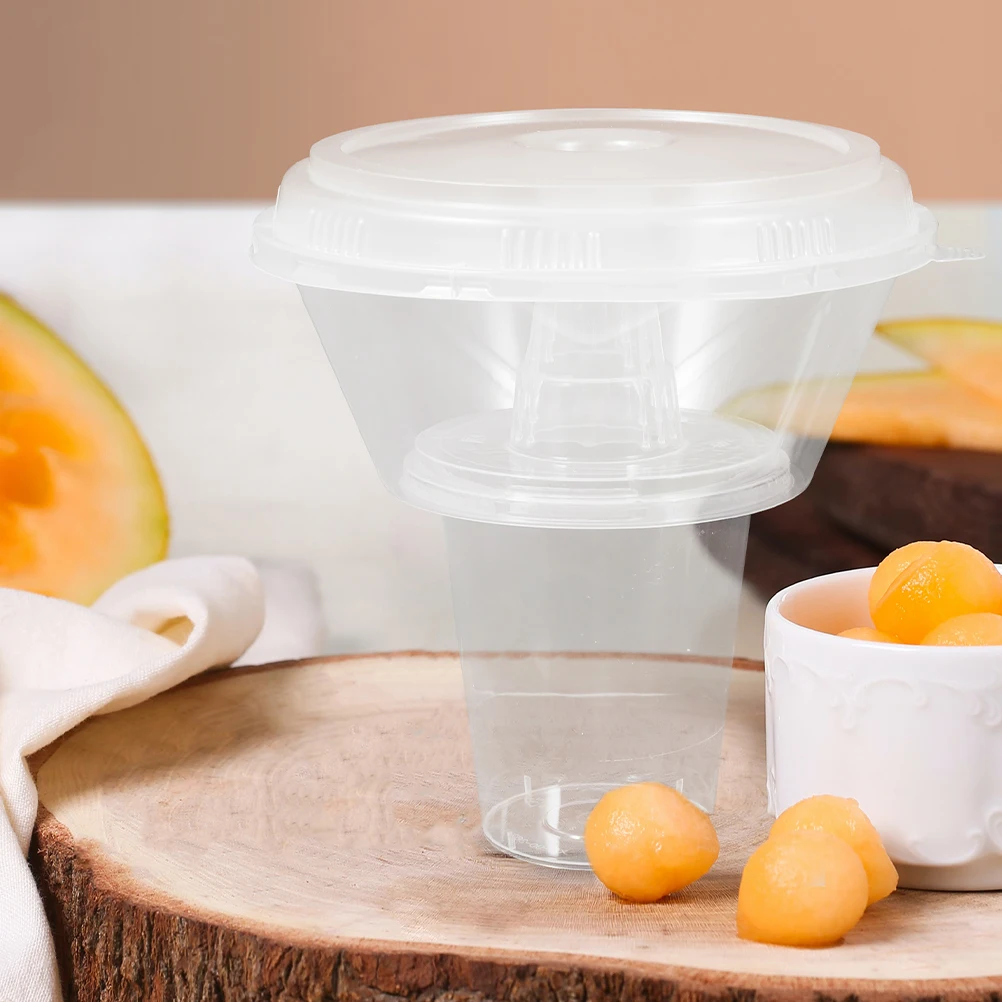 

10 set Snack Holder Drink Cup Set Portable Food Bowl Transparent Beverage Container Outdoor Snack Supply For Popcorn Fries