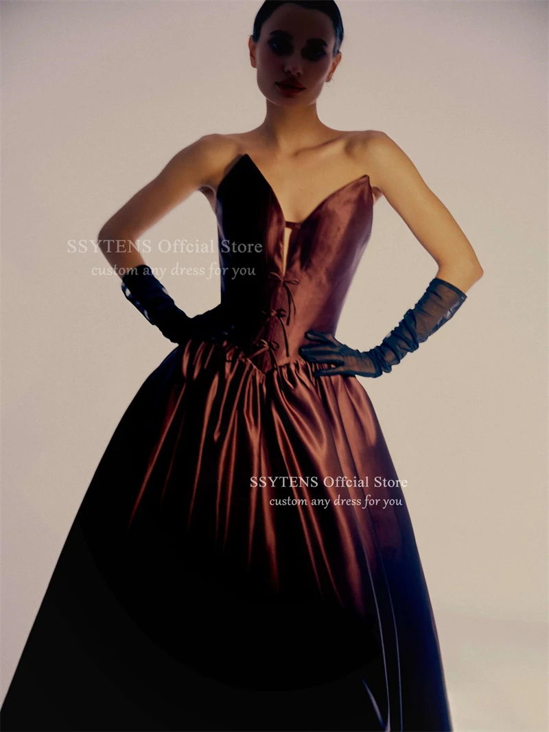 SSYTENS Arab Sleeveless Evening Dresses Sweetheart Sleeveless A-line Special Occasions Prom Gown Long robes de soirée Customized