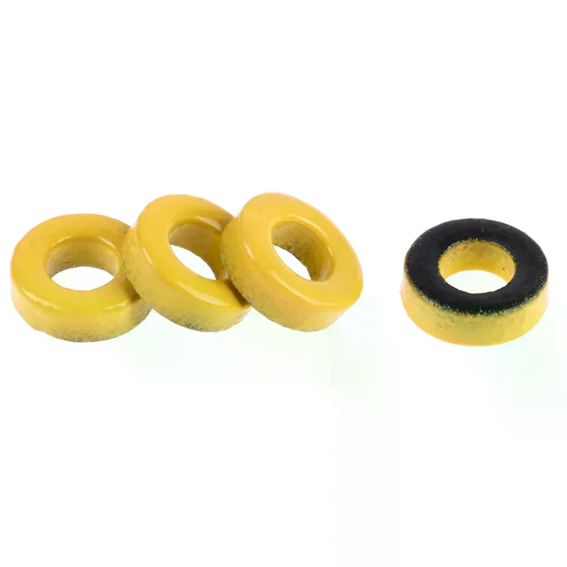 5Pcs T37-6 Iron powder cores 9.5*5.2*3.3mm AL=3.0nH/N2 8.5uo Iron dust core Ferrite Toroid Core Coating yellow gray