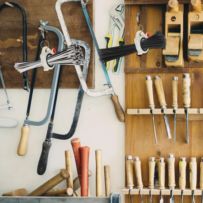 10 pezzi di fascette per cavi fluorescenti, organizer per fascette per cavi, supporto per fascette per cavi portatili, durevole, facile da usare