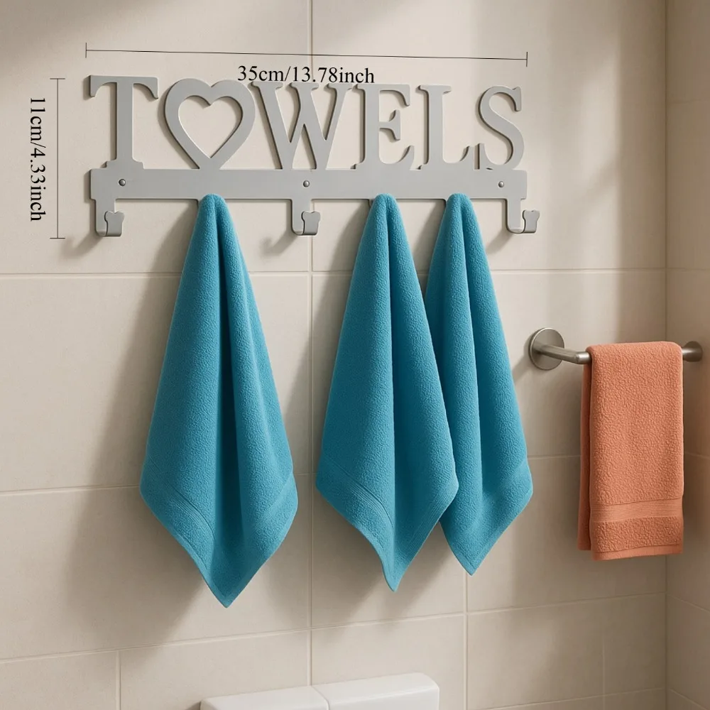 1 قطعة رف منشفة من الحديد المطاوع الأسود ، ديكور المنزل/المطبخ/الحمام ، هدية عيد الميلاد/الهالوين