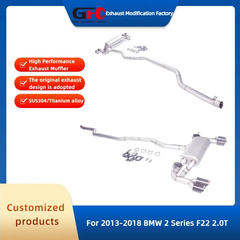 

GFC 304 Stainless steel Catback High-Performance Electronic Valve Exhaust System for 2013-2018 BMW 2 Series F22 2.0T
