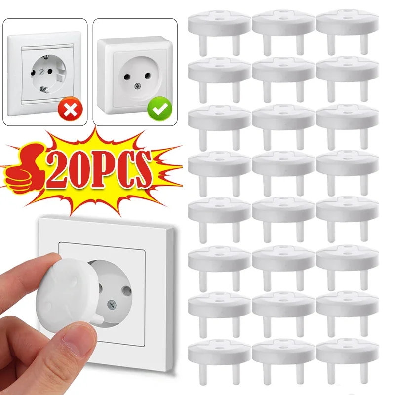 1-20pcs Electrical Safety Socket Protective Cover Baby Care Safe Guard Protection Children Anti Electric Shock Rotate Protectors