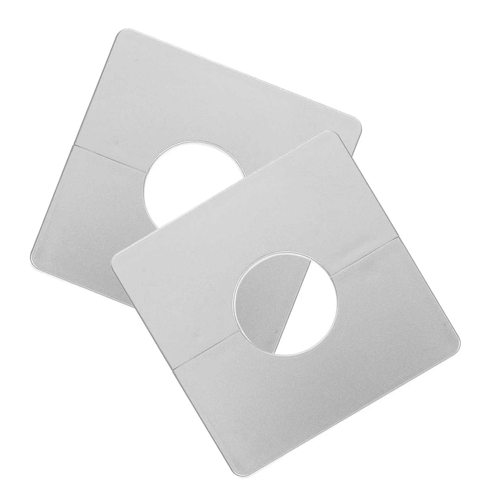 2Pcs Square Self-Adhesive Water Pipe Cover ABS Wall Hole Cover for Shower Faucet Bathroom Kitchen Decorative Sink Drain