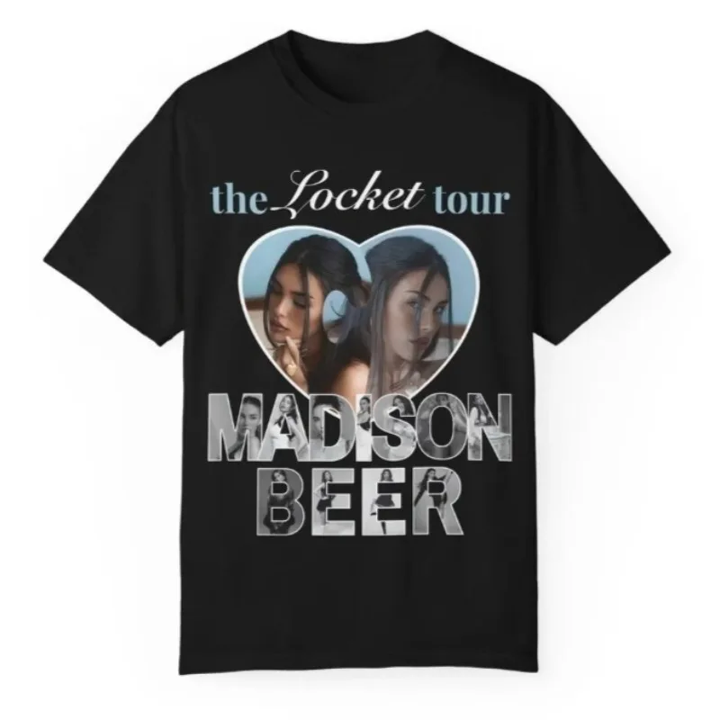 Madison Beer Merch 2026 Unisex T-shirt Men Short Sleeve Tops fashion Tee Clothes Causal Y2K Tops