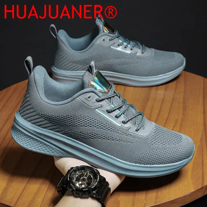 Zapatillas de deporte de malla para hombre, zapatos deportivos ligeros y transpirables, informales, a la moda, novedad de 2023