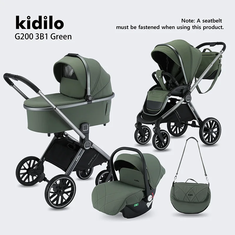 

Kidilo baby stroller two-way lightweight high landscape can sit and lie down one-click folding newborn baby stroller