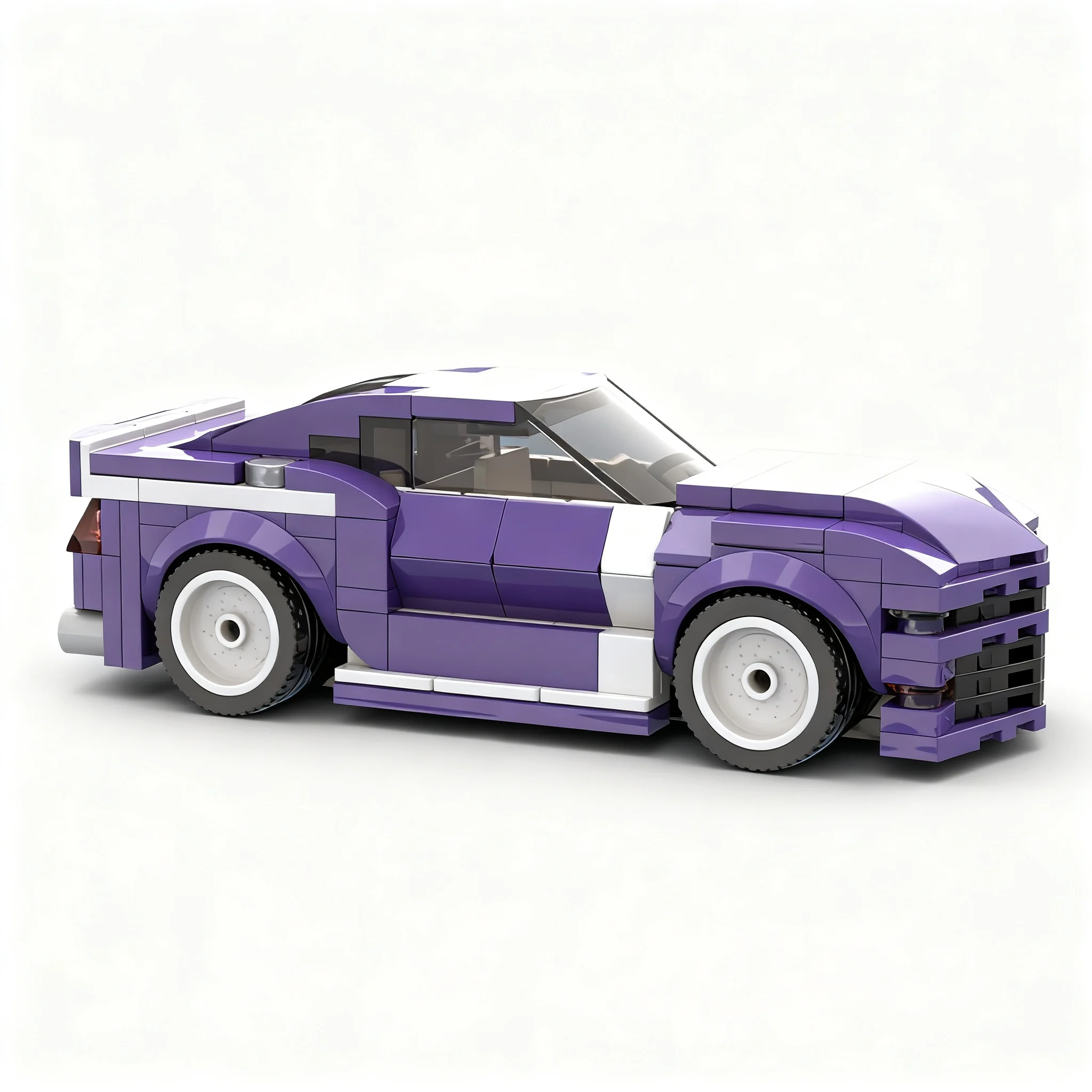 218pcs MOC City Traffic Lindsey Purple Model Christmas Gift Collectible Shelf Accent And Creative Home Decor DIY