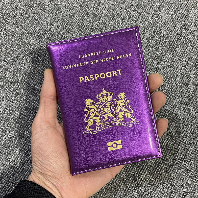 Copertina del passaporto olandese donna simpatica custodia per passaporto in pelle Pu rosa custodia per passaporto olandese da viaggio passaporto