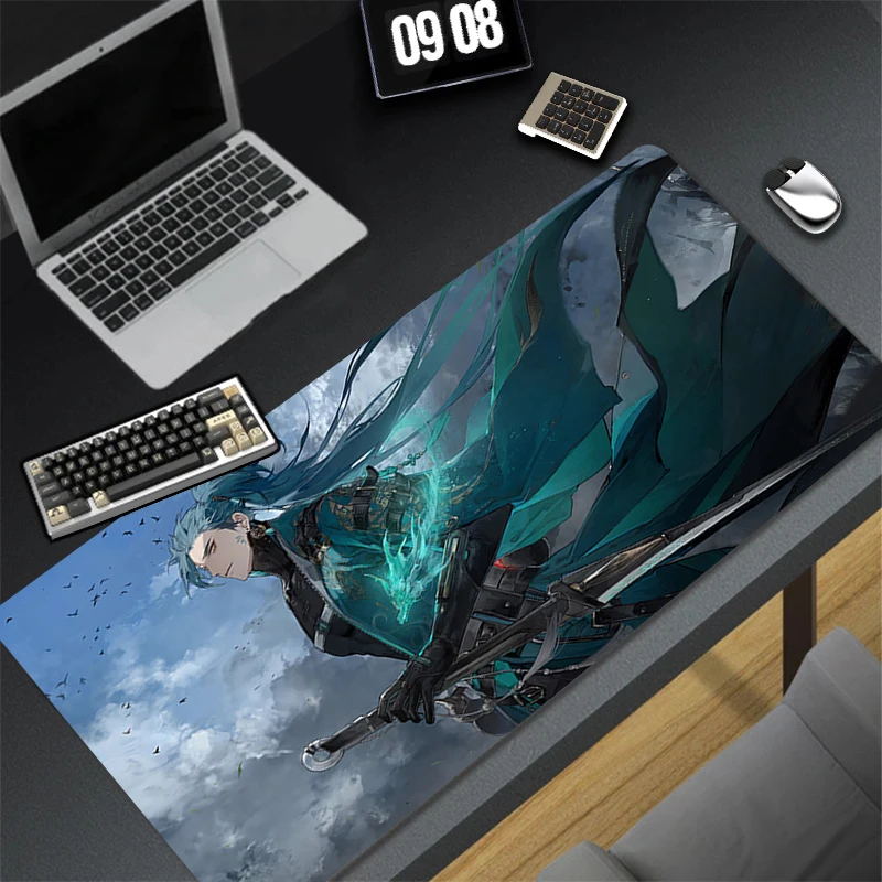 Computer Gaming Accessories HD W-wuthering Waves Jiyan Mousepad Office PC Mouse Pad Keyboard Pad Desk Decoracion Anime Desk Mat