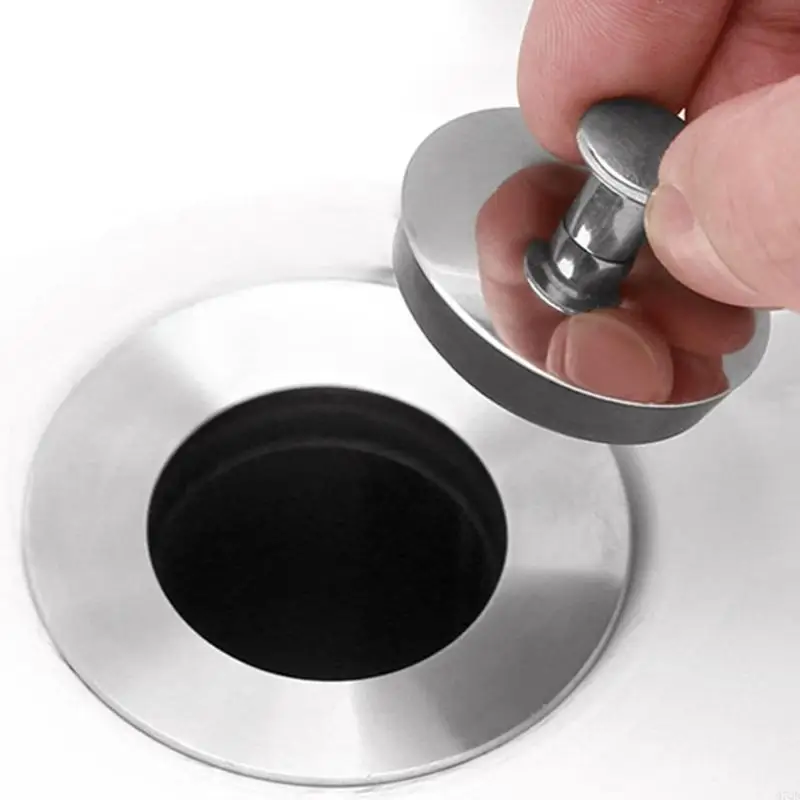 Plugue banho aço inoxidável 97QD, rolha drenagem, substituição, plugue universal para bacia banho