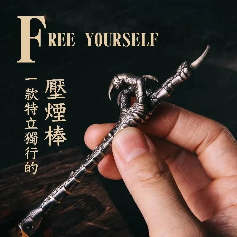 Brass Bird Claw Tobacco Pipe Tamper Metal Pipe Accessories Multi-function Gift Decoration