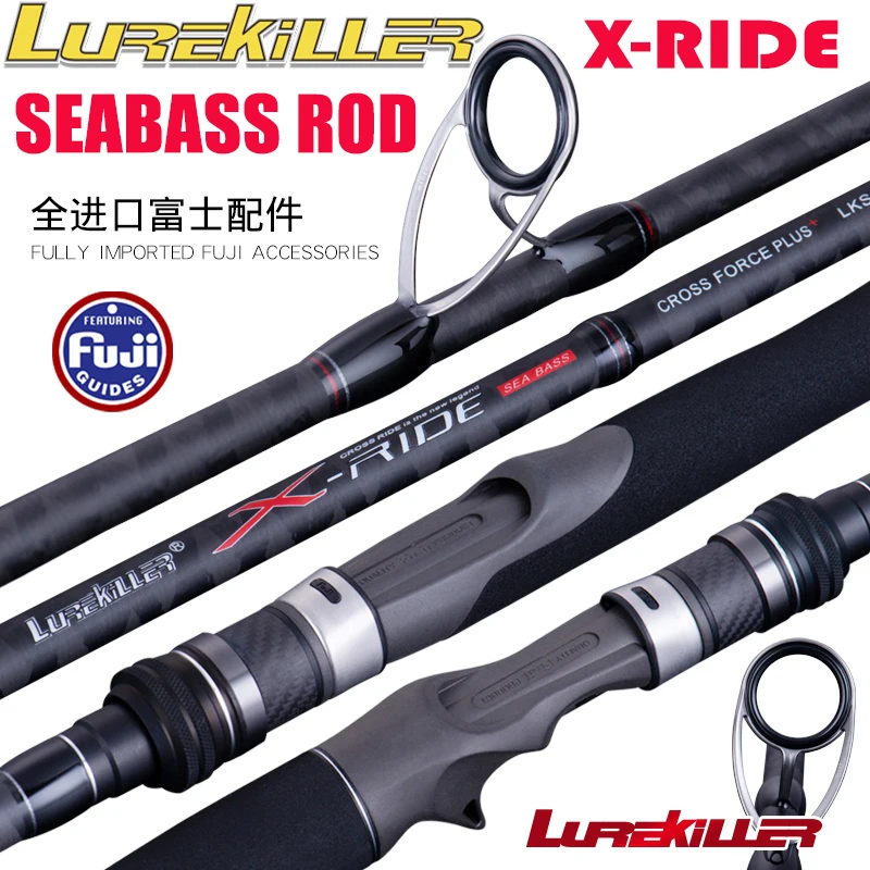 Lurekiller X-Ride Seabass Rod Fuji Parts Alconite Rings 2.4M/2.7M/2.9M Spinning Fishing Rod Lure 10-50g Light shore jigging rod