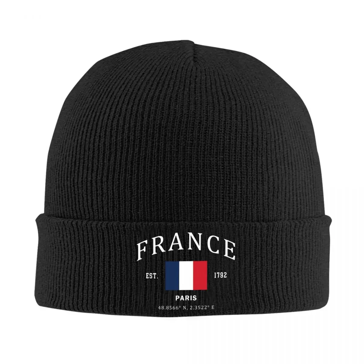 

France Flag Paris Skullies Beanies Caps Men Women Unisex Winter Warm Knitting Hat Adult French Patriotic Pride Bonnet Hats