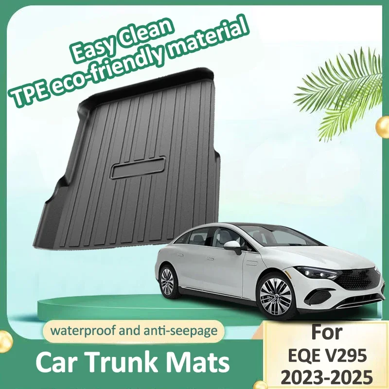 

Car Trunk Mat For Mercedes Benz EQE 350 V295 2023-2025 Storage Box Pad Auto Rear Cargo Liner Rubber Interior Floor Mats Parts