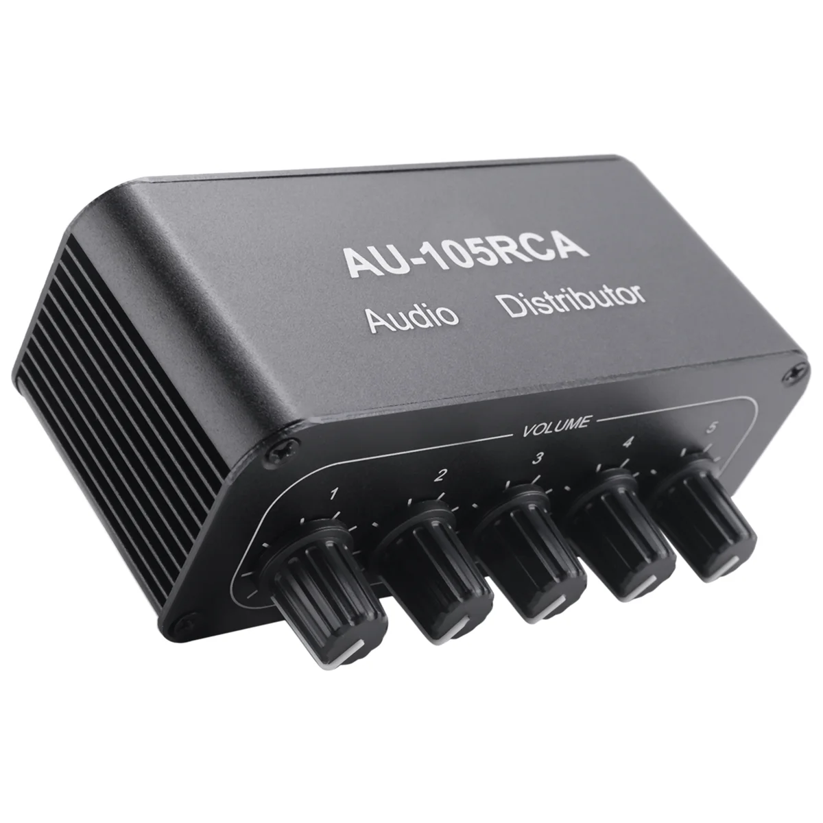 AA91 Stereo Audio Mixer 1 Input 5 Output Multi-Channel Audio Source Distributor RCA Interface for Power Amplifiers