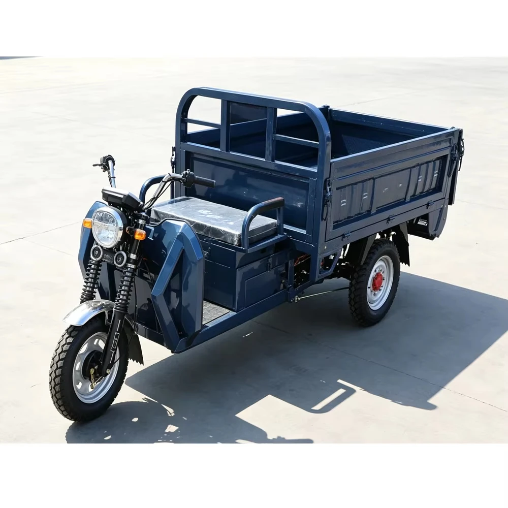 DXY factory supplies open electric freight tricycles, hydraulic lift dump trucks, three-wheel electric dump trucks