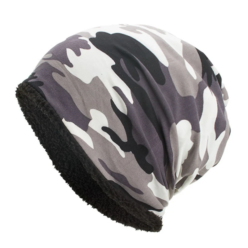 Thermal Camouflage Cotton Men Women Fashion Cap Camouflage Velvet Hat Multipurpose Beanie Hat Sports Cap Bike Accessories