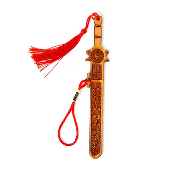 風水太極拳八卦桃彫刻木刀手工芸装飾 8 best sales 桃の木 - №8