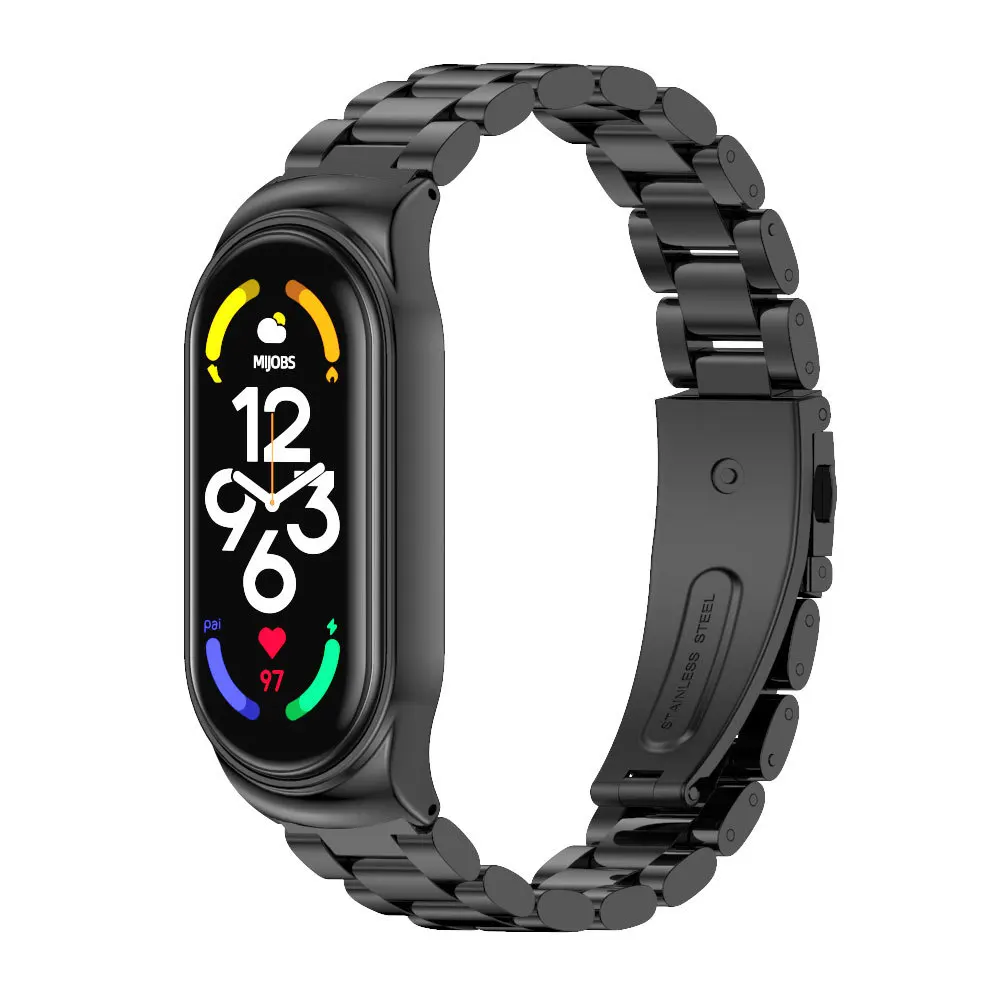 Cinturino in metallo per Mi band 8 7 6 5 4 3 cinturino di ricambio per cinturino Smart watch per Xiaomi mi band 8 cinturino in acciaio inossidabile