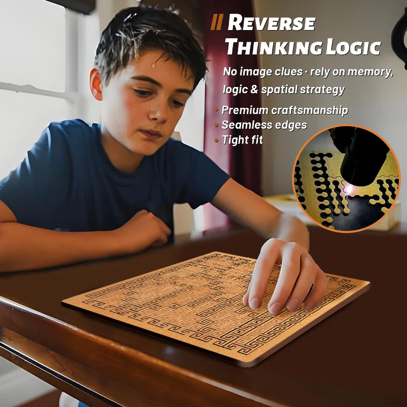 ปริศนาถาดแฟร็กทัล ปริศนาไม้ที่ท้าทายความคิด ปริศนาจิ๊กซอว์ไม่เหมือนใคร รูปทรงแปลกตา สร้างสรรค์ งดงาม ยากจน ไม่เหมือนใคร