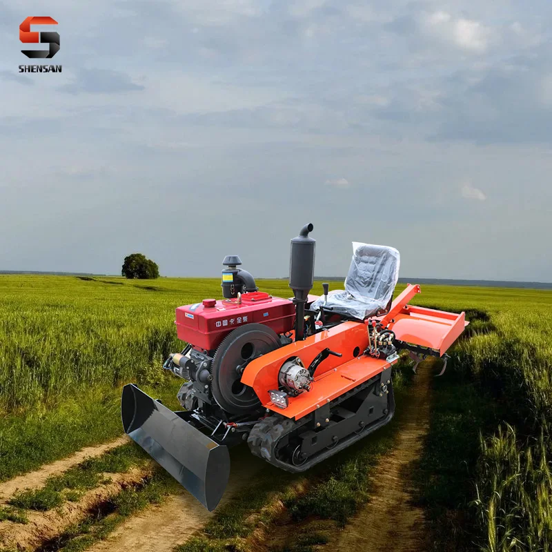 Durable stability ideal price compact tracked earth digging equipment backfilling rotary tillage dry land weed control customize