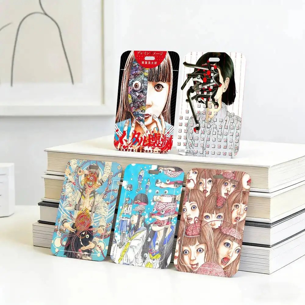 Shintaro Kago Horror Comic Black Lanyard Card Holders Student Meal Cards And Campus Ids School