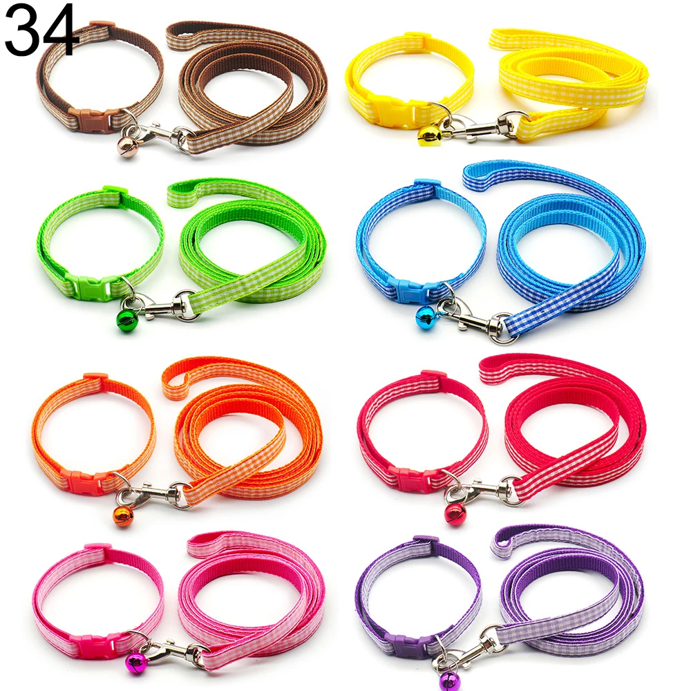 24Sets Hond Kat Leash Verstelbare Riemen Kraag Puppy Outdoor Wandelen Chihuahua Terier Schnauzer Outdoor Trekkabel Algemene