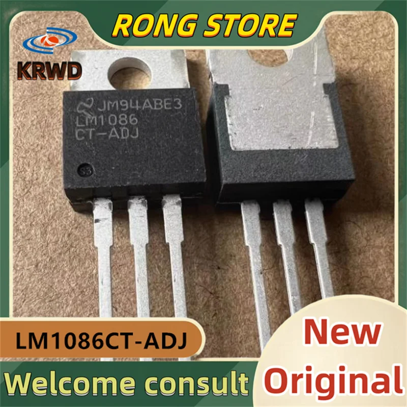 5PCS LM1086CT-ADJ New Original LM1086CT-ADJ/NOPB LM1086-ADJ/NOPB  LM1086CT  TO-220