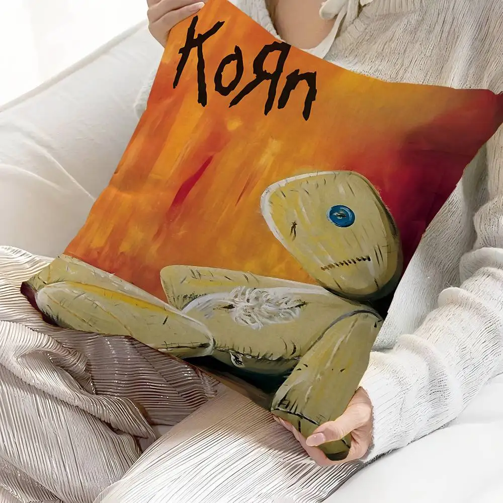 Metal Rock Band K-Korn Cushion Cover Inches Farmhouse Decor Home Throw Pillow Covers for Couch Decorations