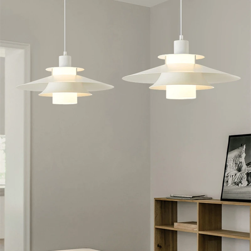 Nordic Iron Chandelier Ins Popular LED Hanging Light Middle Ancient Bauhaus Restaurant Lamp  Dining Living Room Pendant Lamp New
