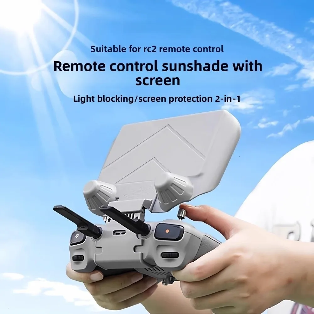 Plastic RC Sunshade Anti-Scratch Grey Screen Protector Shell Multi-Angle Adjustment Easy Install for DJI RC1/RC2/N1/N2/N3
