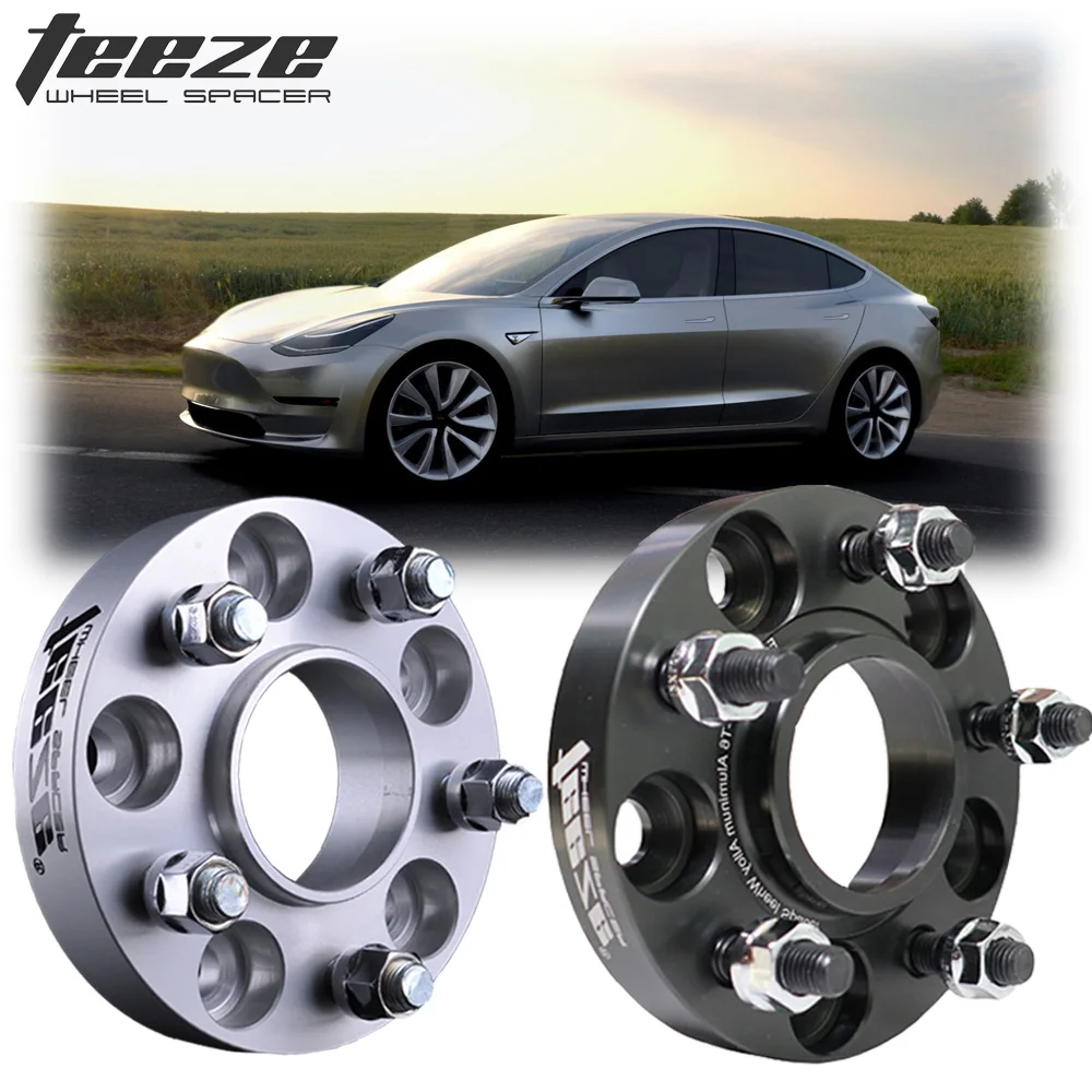 2PCS Wheel Spacers Widening Kit 5x114.3 Hubcentric 64.1mm M14x1.5 7075 Aluminum Alloy Adapter For Tesla Model 3 ,Model Y