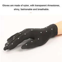 New Fashion Figure Skating Wrist Gloves Skin Friendly Sunscreen Mittens Crystal Gloves for Adult Cycling S/M/L