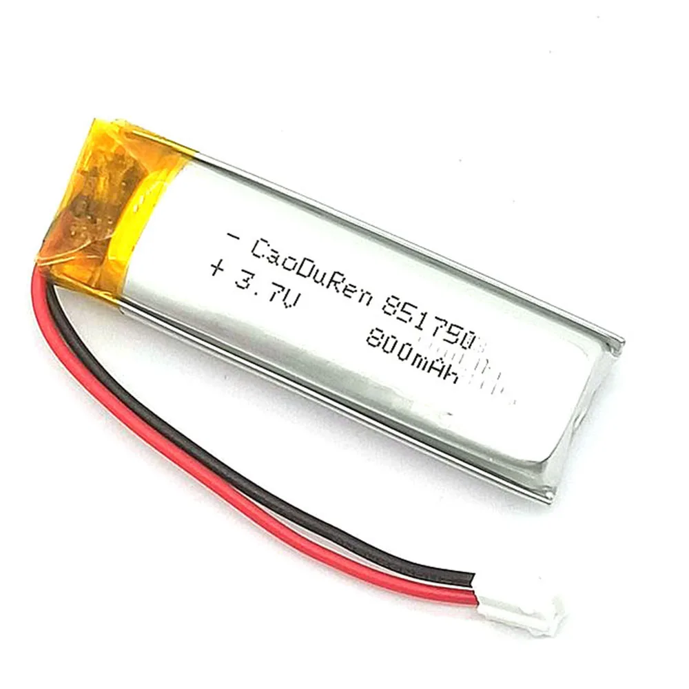 Rechargeable 3.7V 800Mah 851750 Lithium Polymer Ion Battery For SMART WATCH MP3 MOBILE POWER GPS TABLET DVD