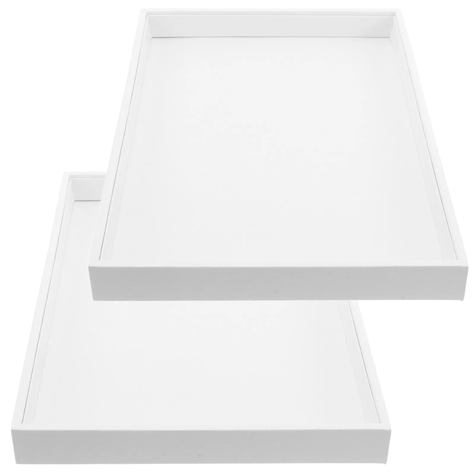 

Набор из 2 пустых подставок для украшений - Прочные штабелируемые подносы для колец, ожерелий, браслетов - Эстетичный органайзер для ювелирных изделий