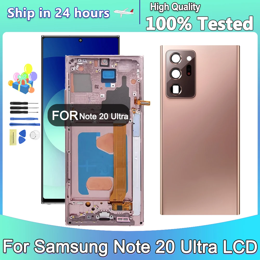 TFT Tested For Samsung Note 20 Ultra With Frame For Note 20 Ultra N985F N985F/DS Lcd Display Digital Touch Screen Replacement