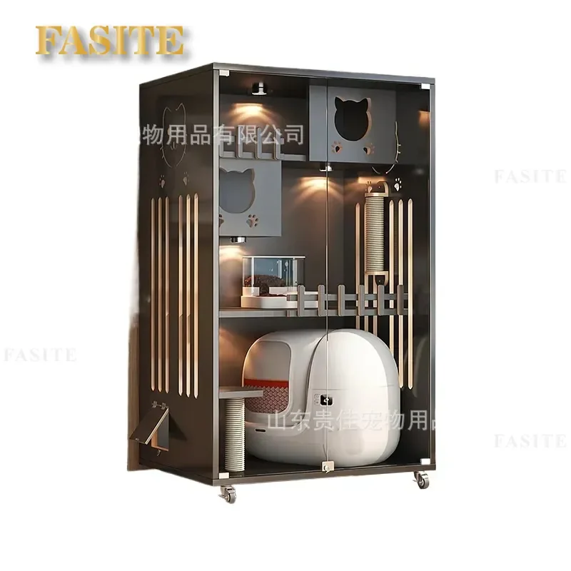 For Cat Large Solid Wood Multi-layer Villa Nest Household Climbing Frame Pet House Integrated Factory Direct Sales