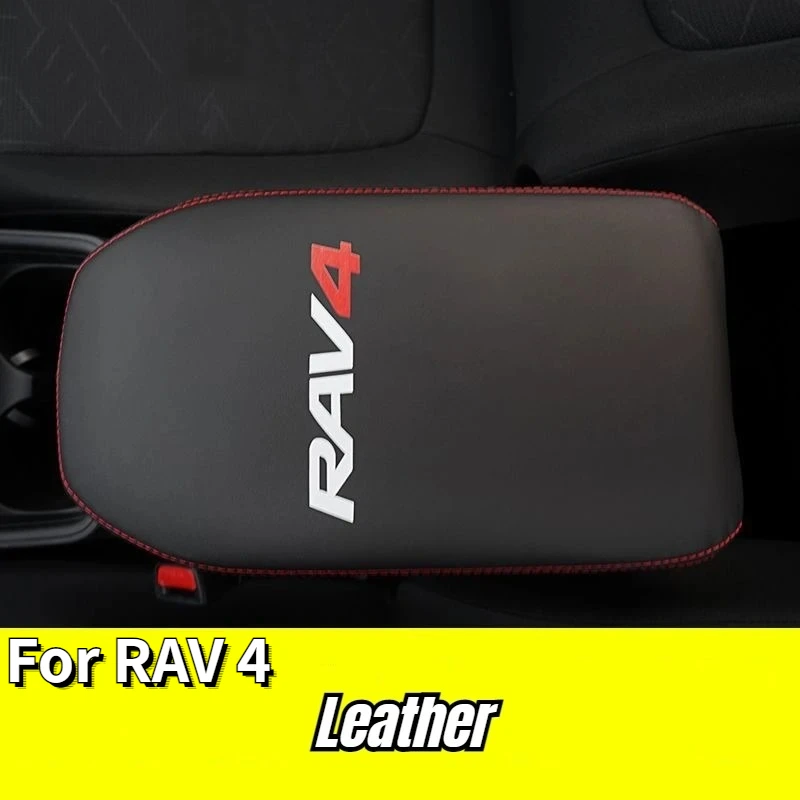 غطاء مسند ذراع من الجلد لوحدة التحكم المركزية ، غطاء غطاء وحدة التحكم الوسطى ، غطاء مسند الذراع ، تويوتا RAV4 *-من تويوتا