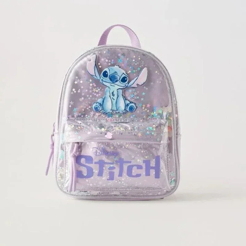 New Disney\'s Large-capacity Backpack Cute Fashionable Convenient Students Girls Travel Daily Purple Large-capacity Schoolbag