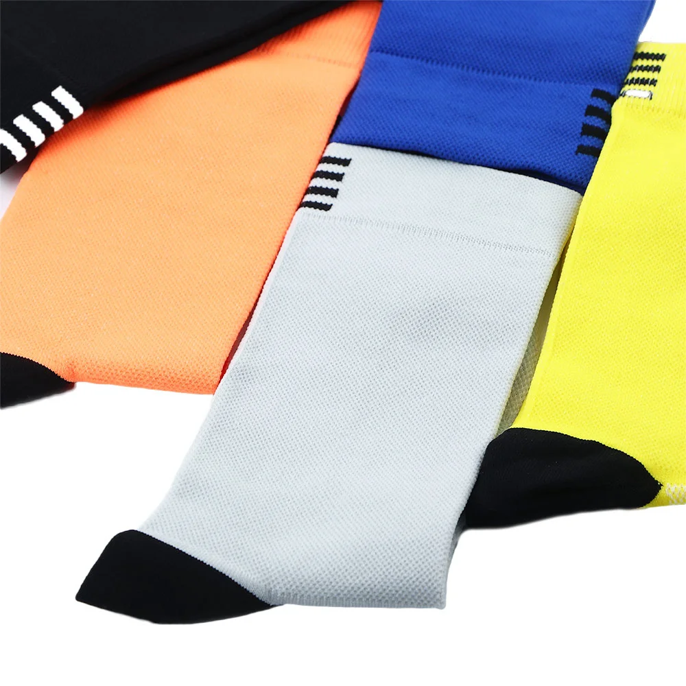 Chaussettes de compression de sport respirantes à séchage rapide pour hommes et femmes, chaussettes de cyclisme en plein air, jaune, 1 paire