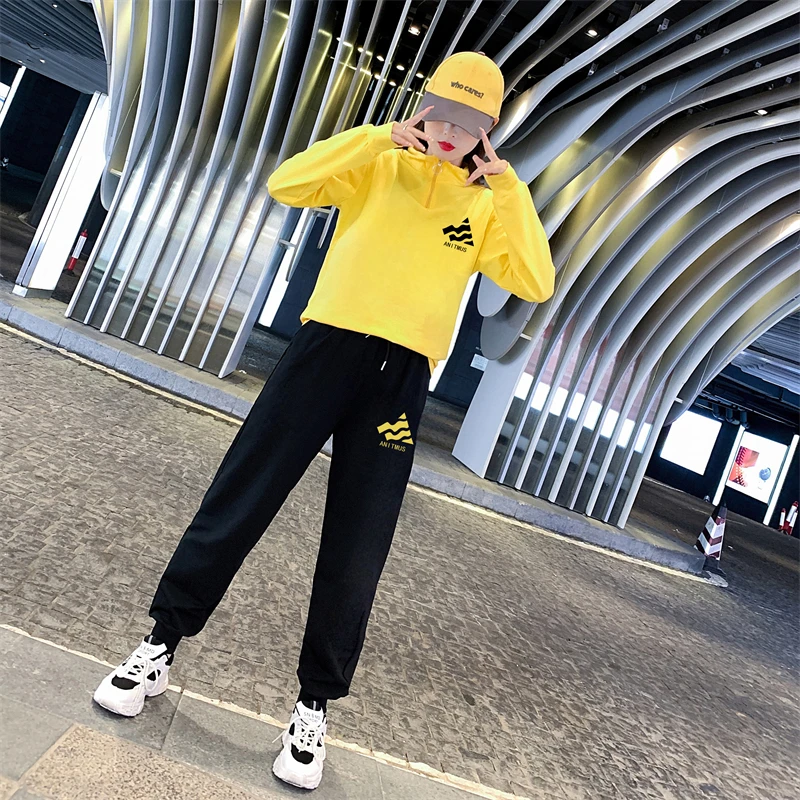 Women's Fitn Performance Sportswear Set Spring 2026 Square Dance Exercise Running Long Sve Cotton Long Pants