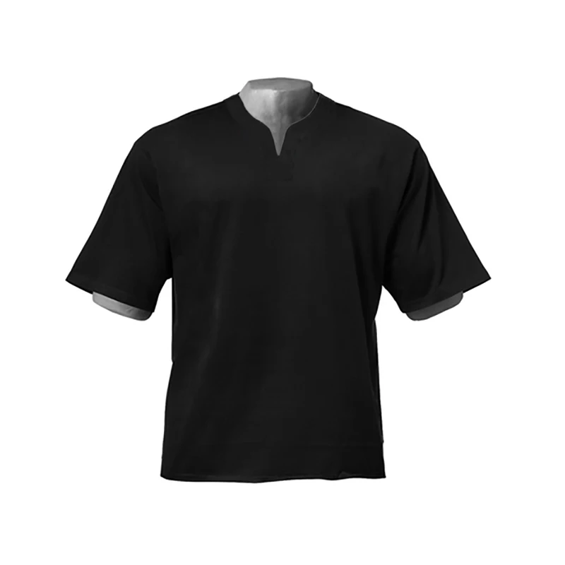 Plain Oversized Dropped Shoulders Summer T-shirts Loose Half Sleeve Mens Sport Casual Shirts Gym Fitness Bodybuilding Clothing